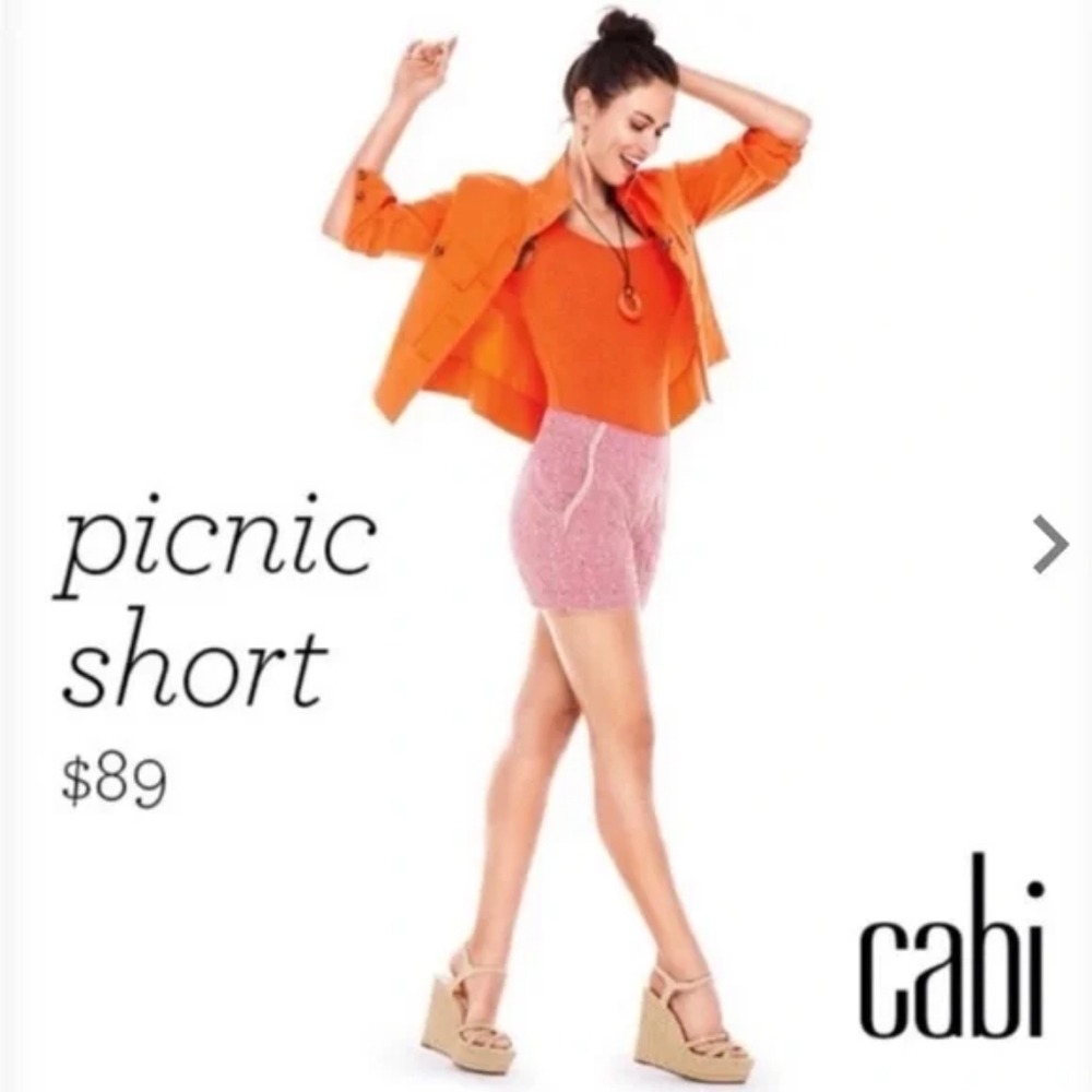 Cabi Pink Picnic Shorts | Size 4